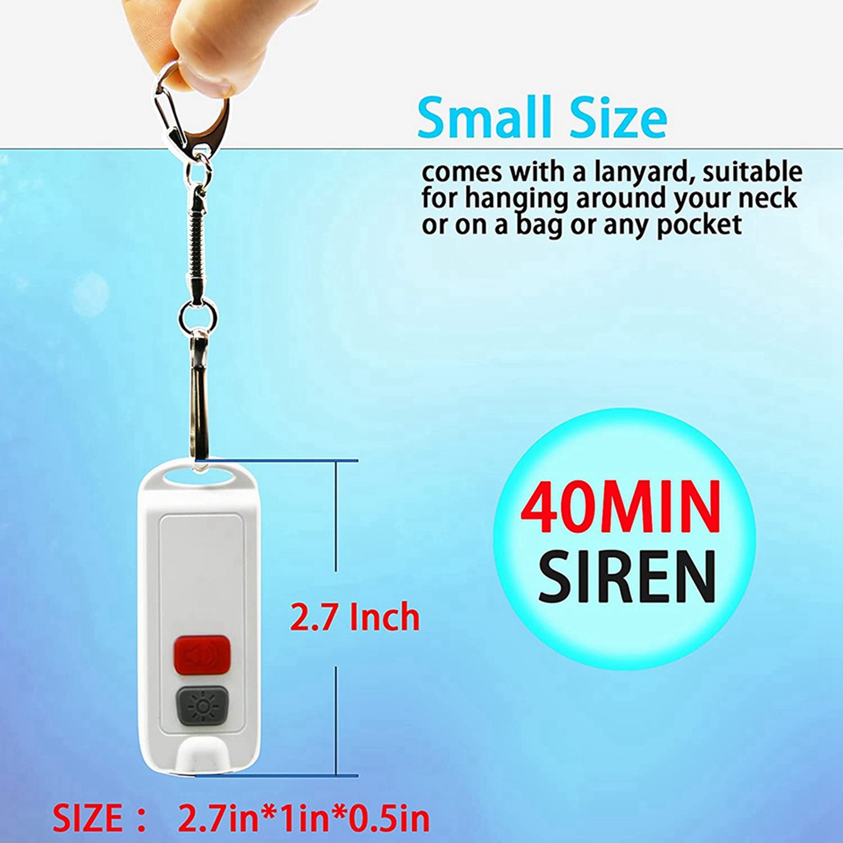Personal Alarm Keychain - جهاز إنذار شخصي FULL-2X، إنذار أمان