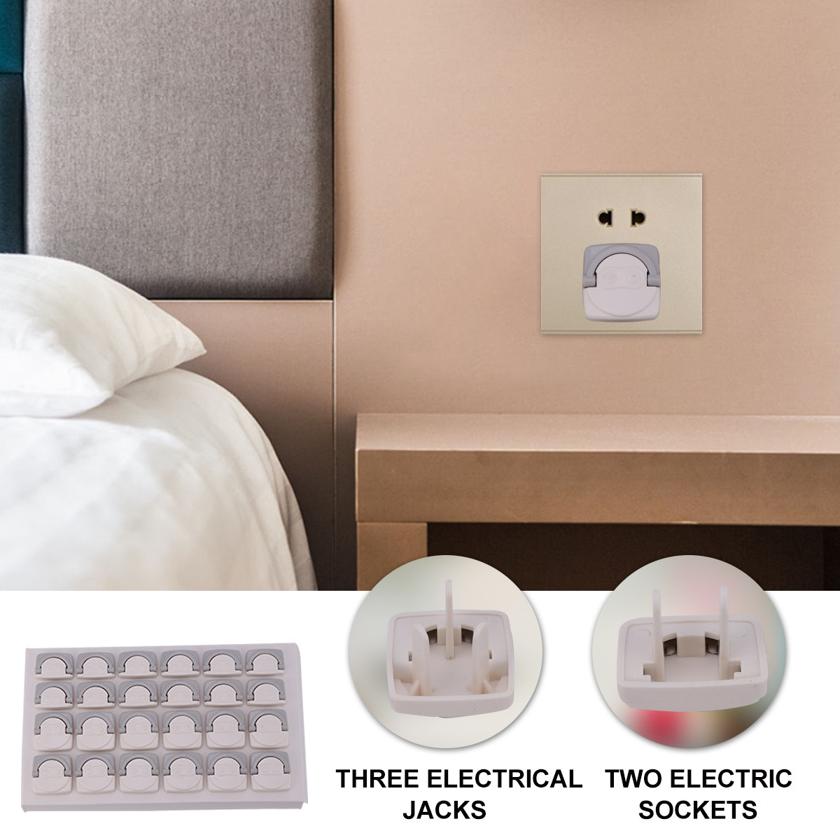 Outlet Cover Baby - 24 قطعة من أغطية حماية المقابس