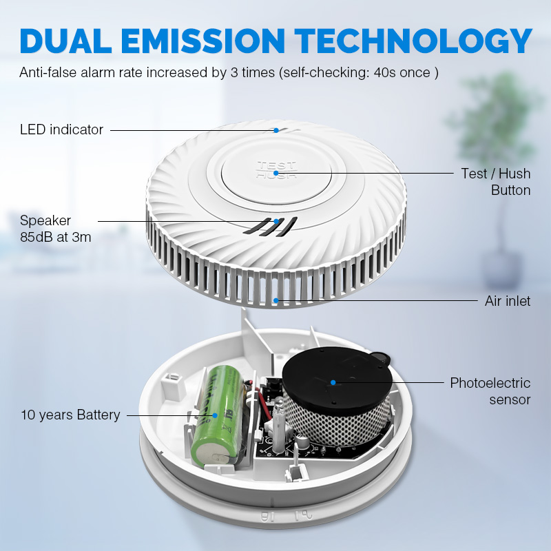 كاشف دخان السجائر الذكي اللاسل - مراجعة Smoke Detector Interconnected وسعره